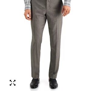 Perry Ellis Men's Slim-Fit Non-Iron Performance Stretch Heathered Dress Pants